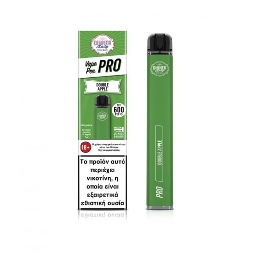 Dinner Lady Vape Pen Pro Double Apple 2ml 20mg